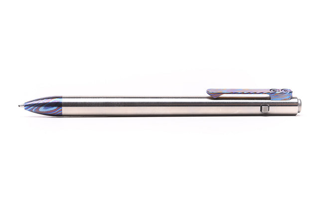 Titanium Damascus Side Click Pens