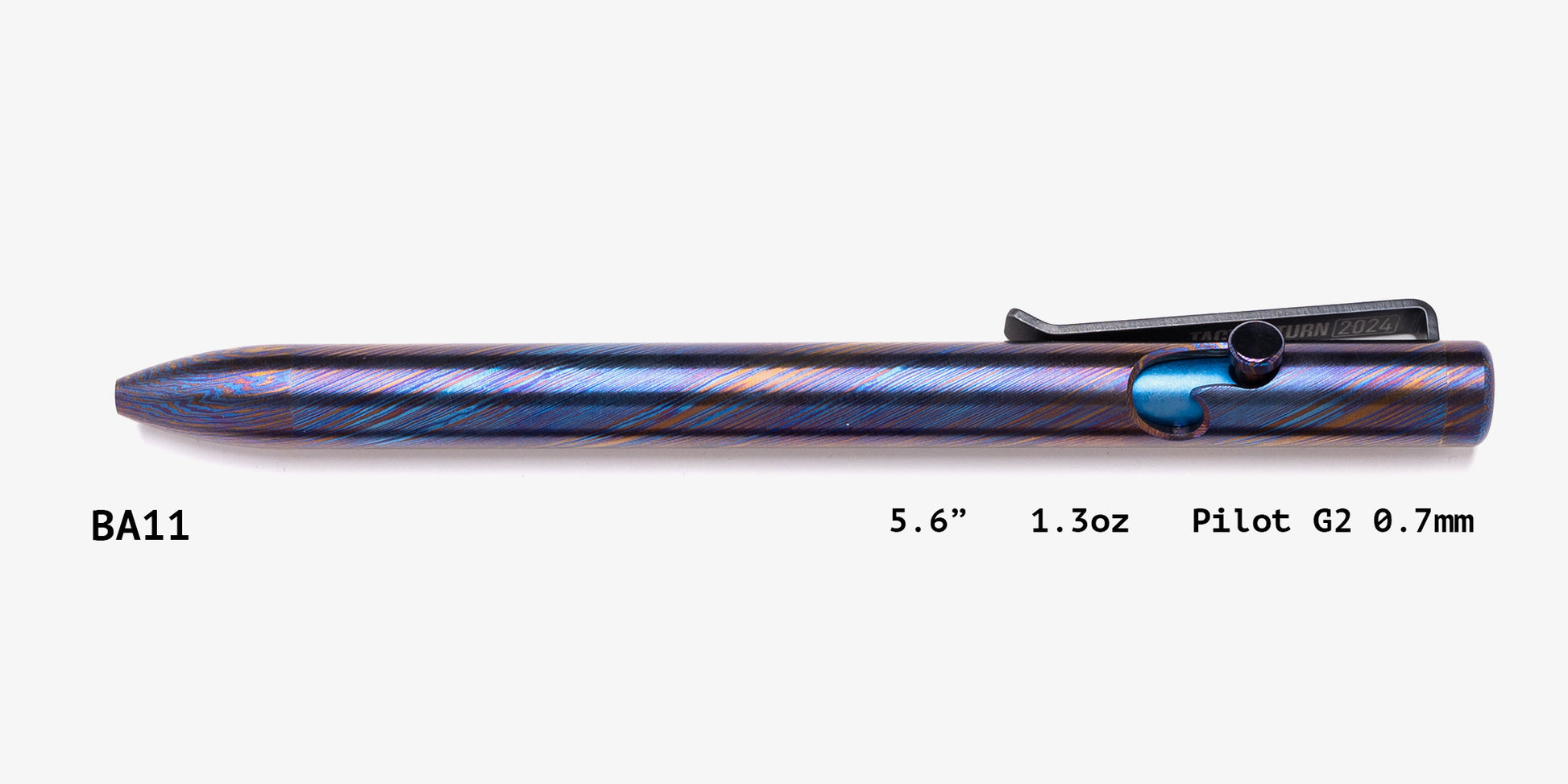 Full Titanium Damascus Bolt Action Pens