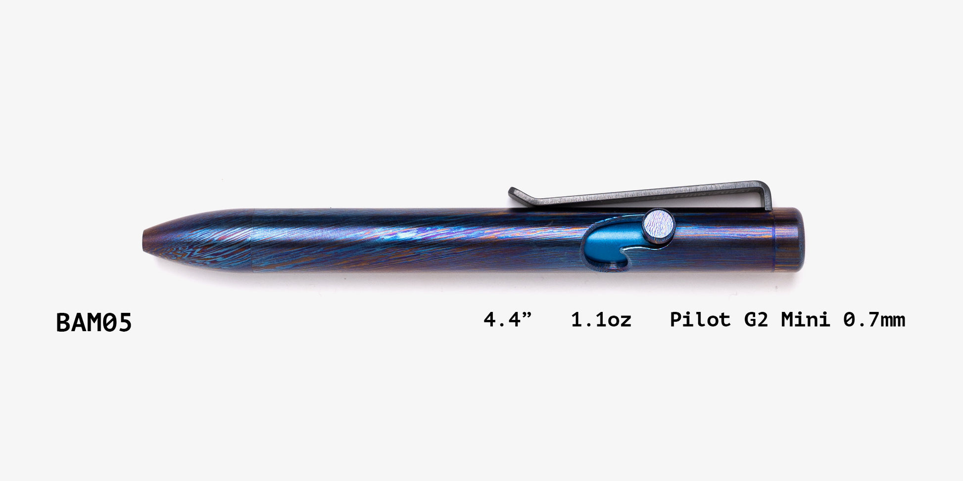 Full Titanium Damascus Bolt Action Pens