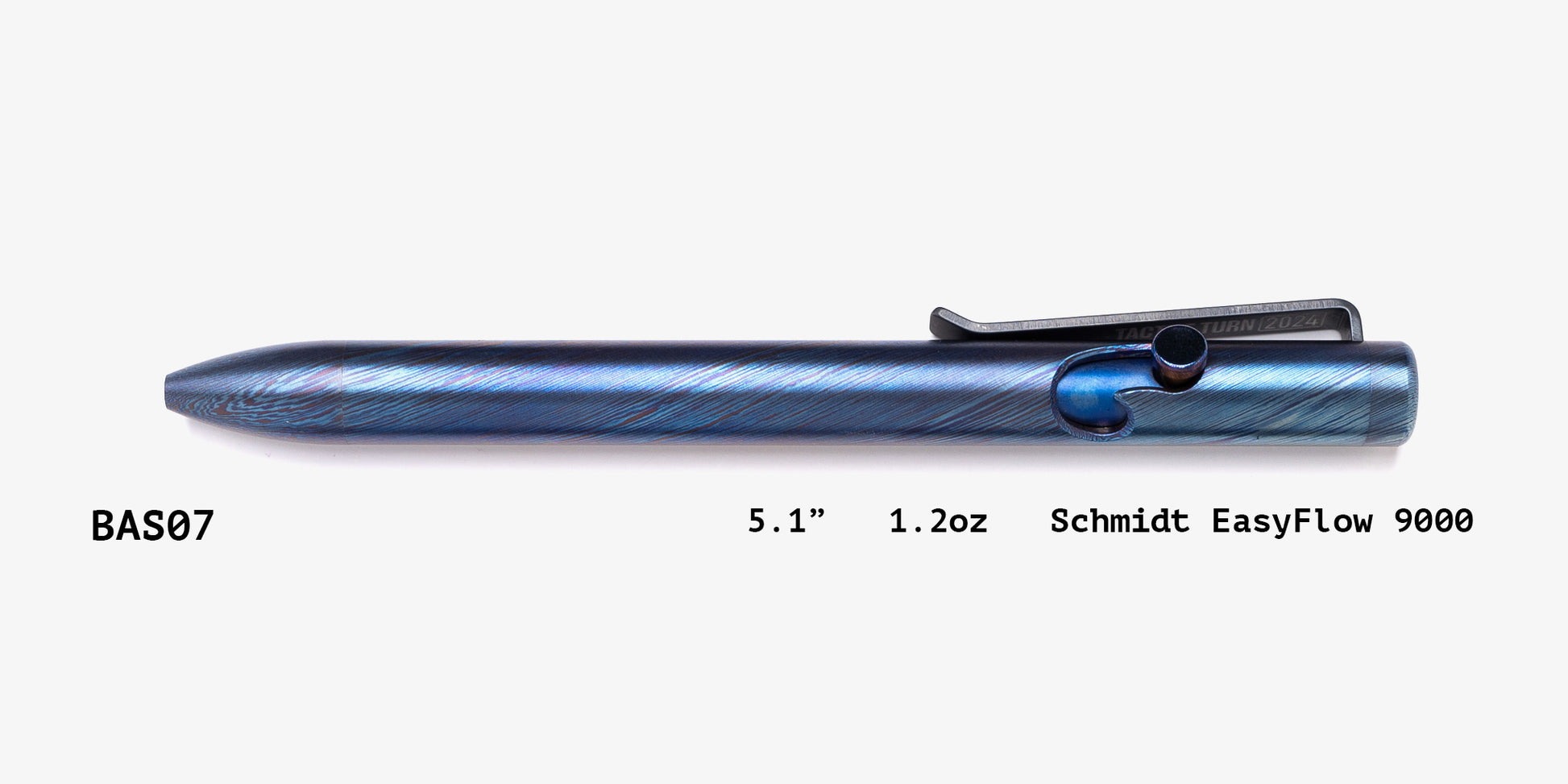 Full Titanium Damascus Bolt Action Pens