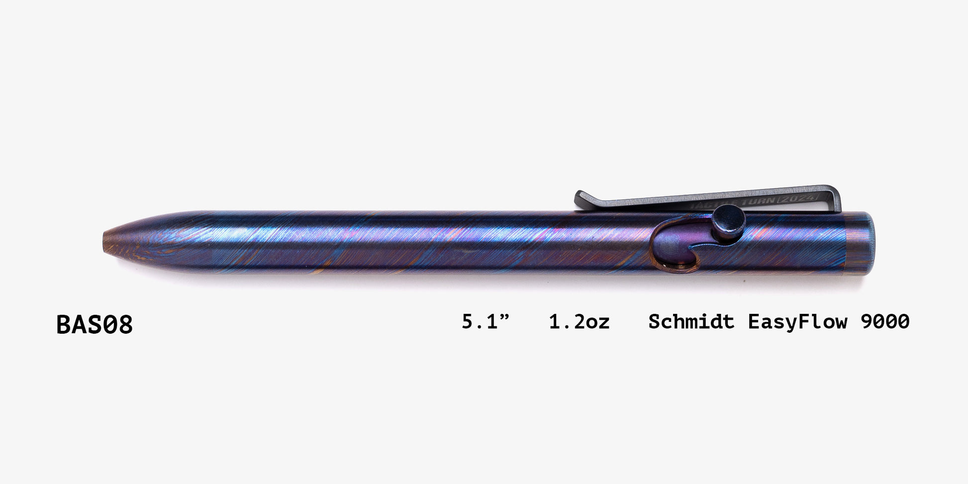 Full Titanium Damascus Bolt Action Pens
