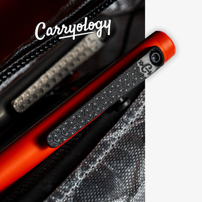 Carryology Blaze Orange Essentials Slim Bolt Action Pen