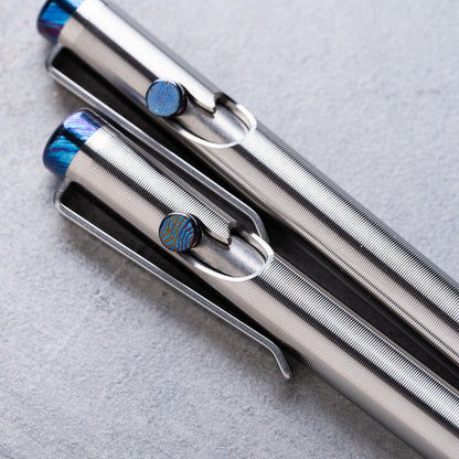 Titanium Damascus Bolt Action Pen