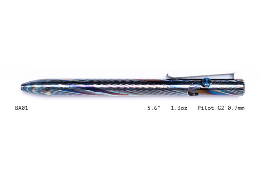 Full Zirconium Damascus Bolt Action Pens