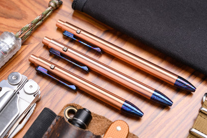 Titanium Damascus Side Click Pens