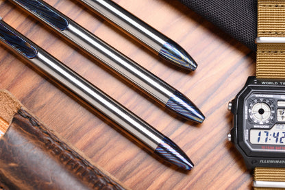 Titanium Damascus Side Click Pens