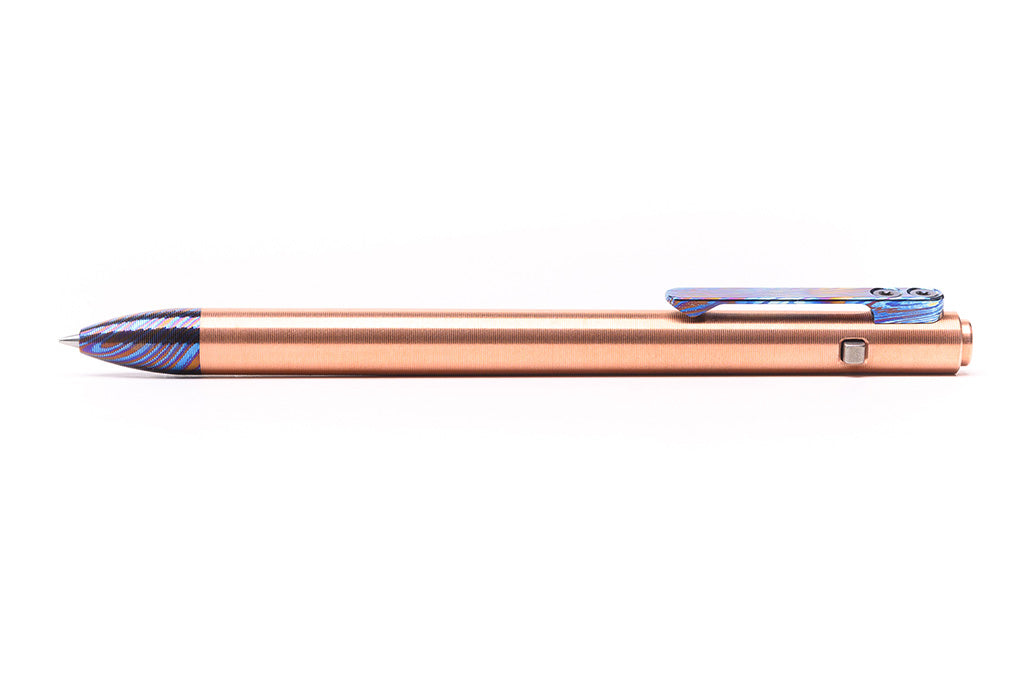 Titanium Damascus Side Click Pens