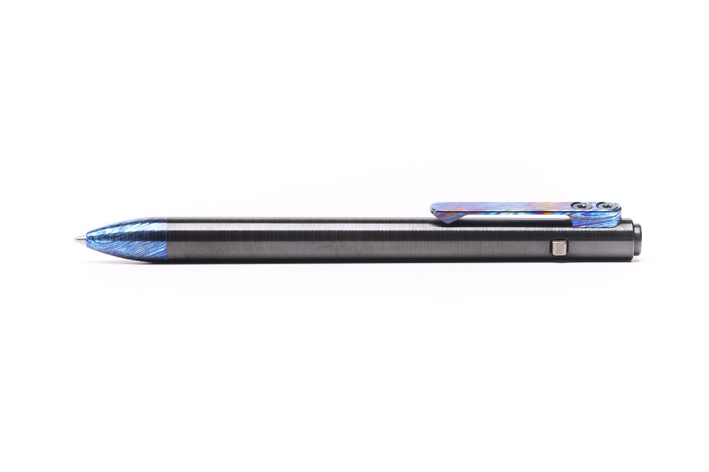 Titanium Damascus Side Click Pens