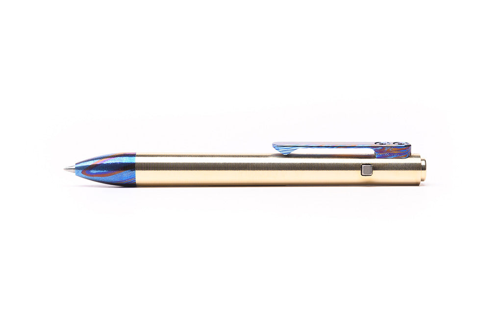 Titanium Damascus Side Click Pens